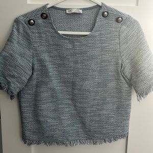 Zara tweed top XS